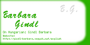 barbara gindl business card